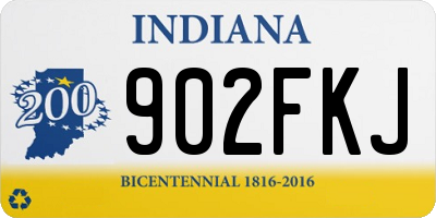 IN license plate 902FKJ
