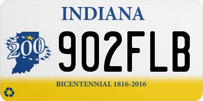 IN license plate 902FLB
