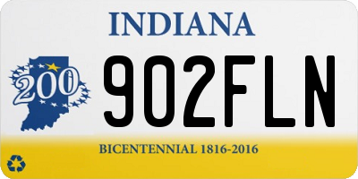 IN license plate 902FLN