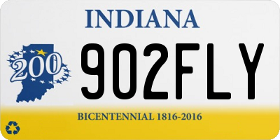 IN license plate 902FLY
