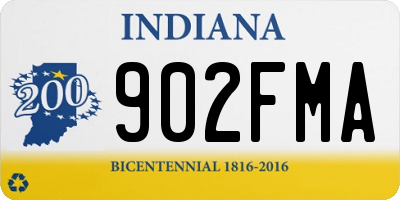 IN license plate 902FMA