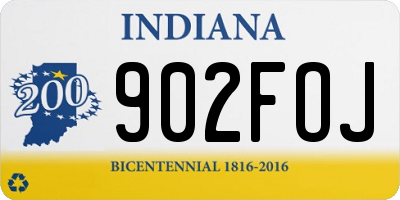 IN license plate 902FOJ