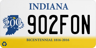 IN license plate 902FON