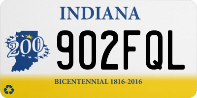 IN license plate 902FQL