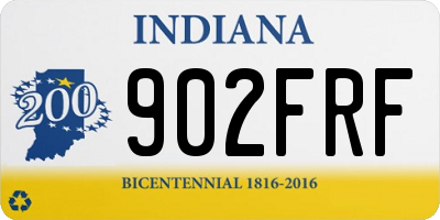 IN license plate 902FRF