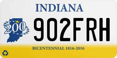 IN license plate 902FRH
