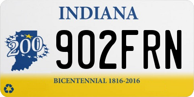 IN license plate 902FRN