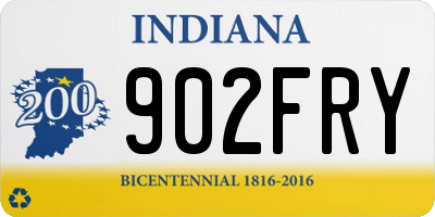 IN license plate 902FRY