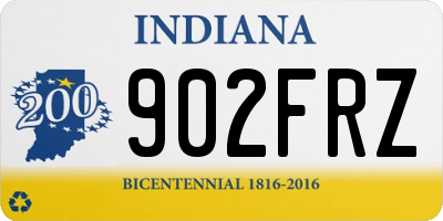 IN license plate 902FRZ