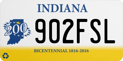 IN license plate 902FSL