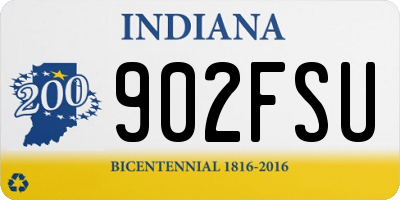 IN license plate 902FSU