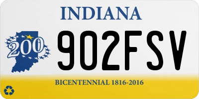 IN license plate 902FSV