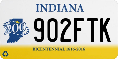 IN license plate 902FTK