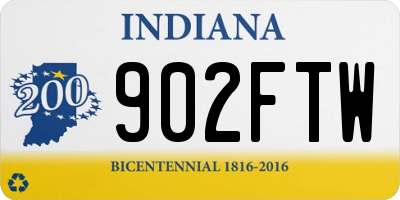 IN license plate 902FTW