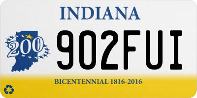 IN license plate 902FUI