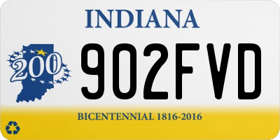 IN license plate 902FVD