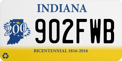 IN license plate 902FWB
