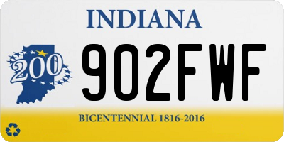 IN license plate 902FWF