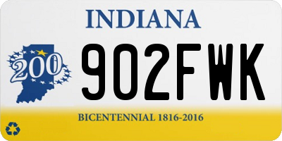 IN license plate 902FWK