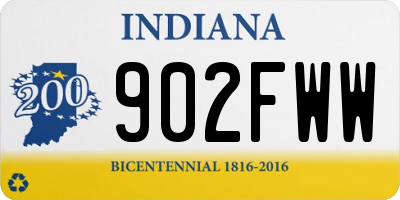 IN license plate 902FWW