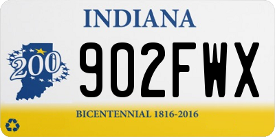 IN license plate 902FWX