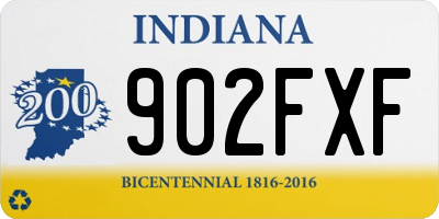 IN license plate 902FXF