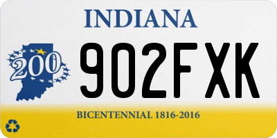 IN license plate 902FXK