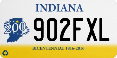 IN license plate 902FXL