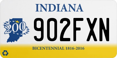 IN license plate 902FXN