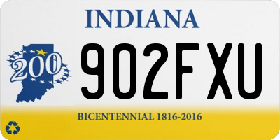 IN license plate 902FXU