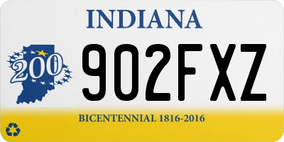 IN license plate 902FXZ