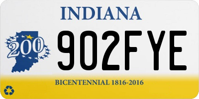IN license plate 902FYE