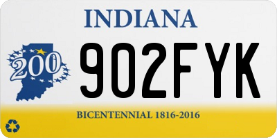 IN license plate 902FYK