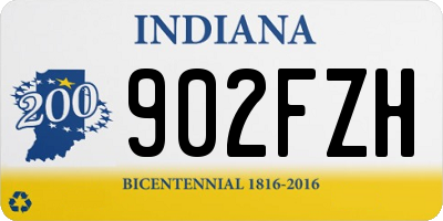 IN license plate 902FZH