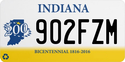 IN license plate 902FZM