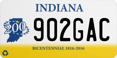 IN license plate 902GAC