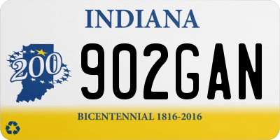 IN license plate 902GAN