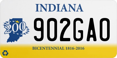 IN license plate 902GAO