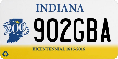 IN license plate 902GBA
