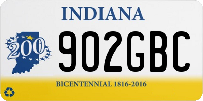 IN license plate 902GBC