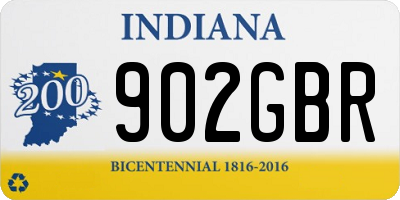 IN license plate 902GBR