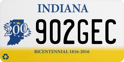 IN license plate 902GEC
