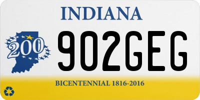 IN license plate 902GEG