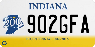 IN license plate 902GFA