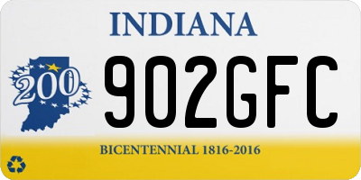IN license plate 902GFC