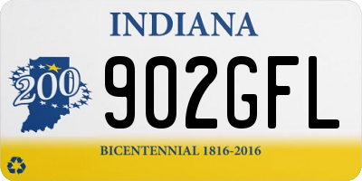 IN license plate 902GFL