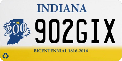 IN license plate 902GIX