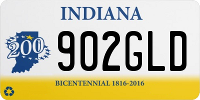 IN license plate 902GLD