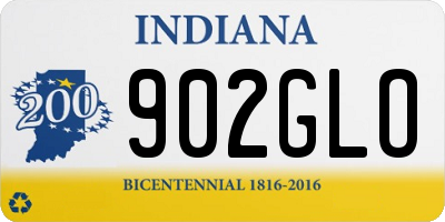 IN license plate 902GLO