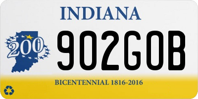 IN license plate 902GOB